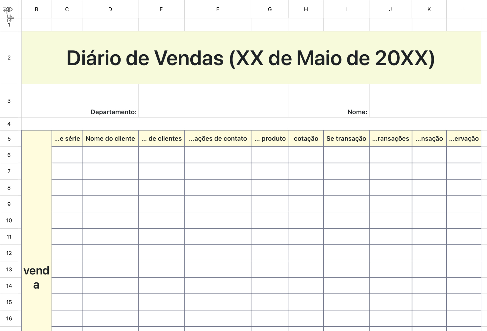 Jornal de vendas